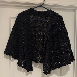 Elegant Black Knit Women's Sweater